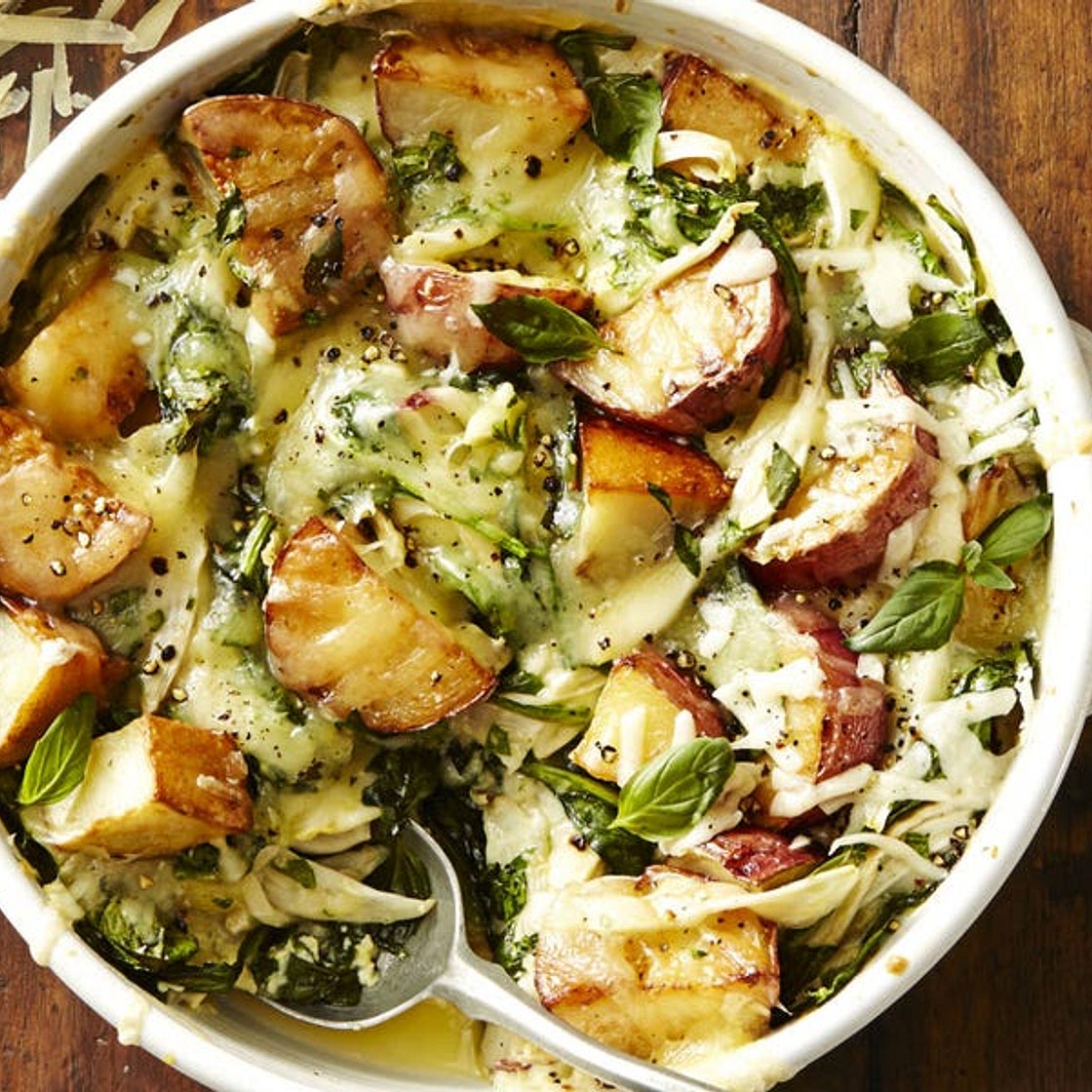 Spinach & Gruyère Potato Casserole