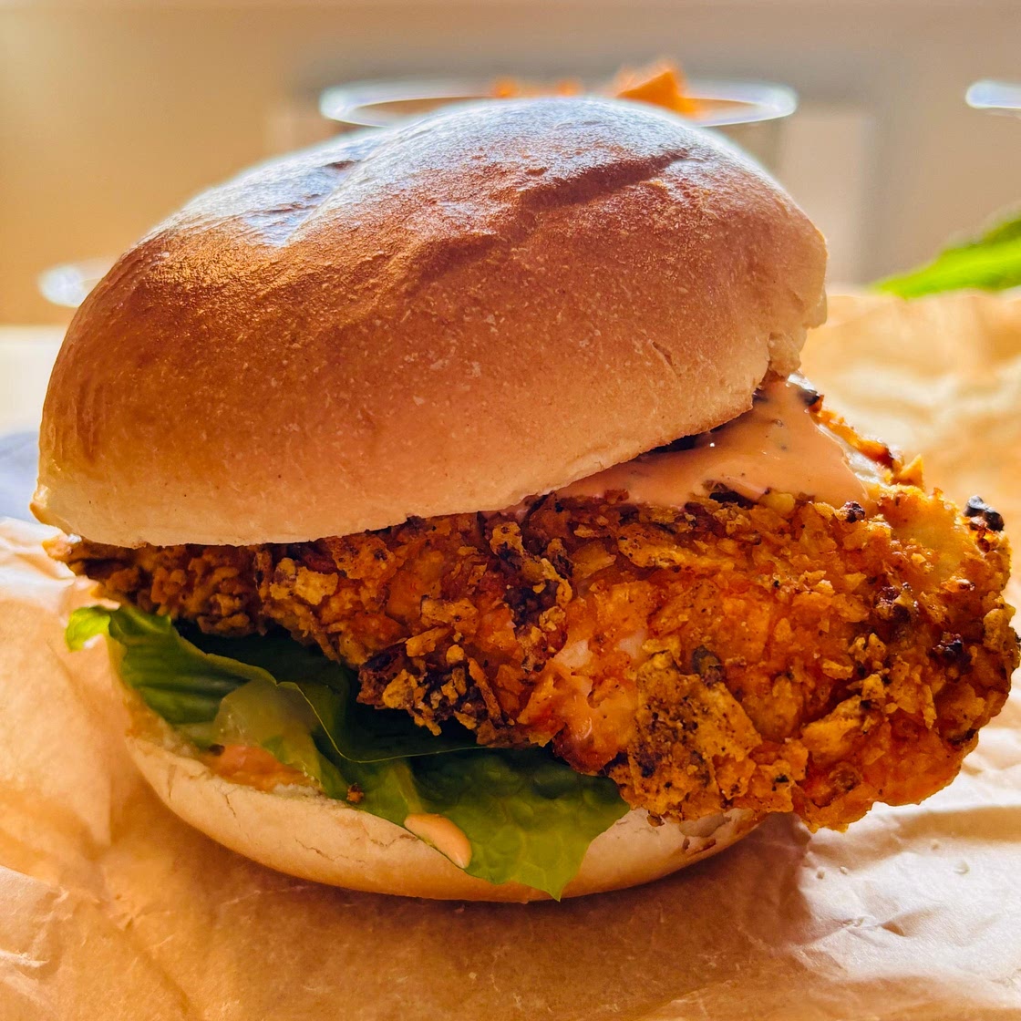 Air Fryer Chicken Burgers