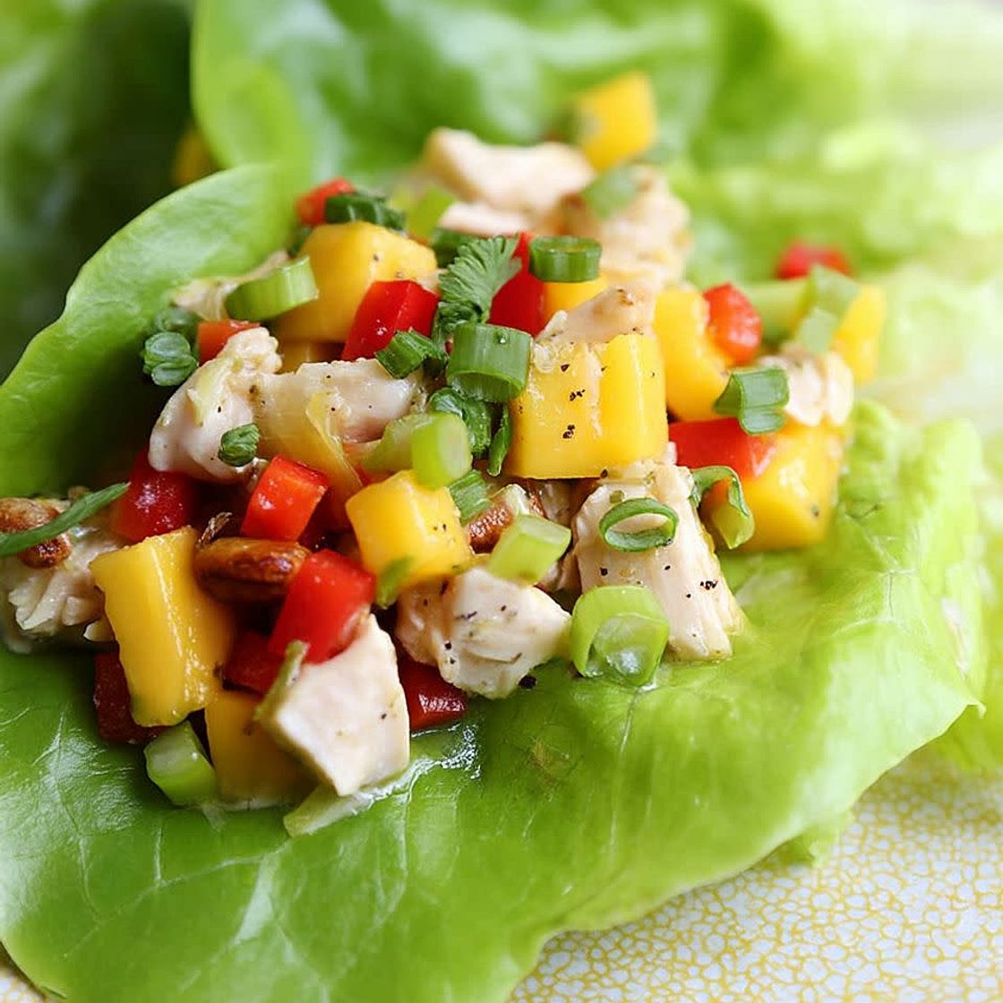 Tropical Chicken Lettuce Wraps