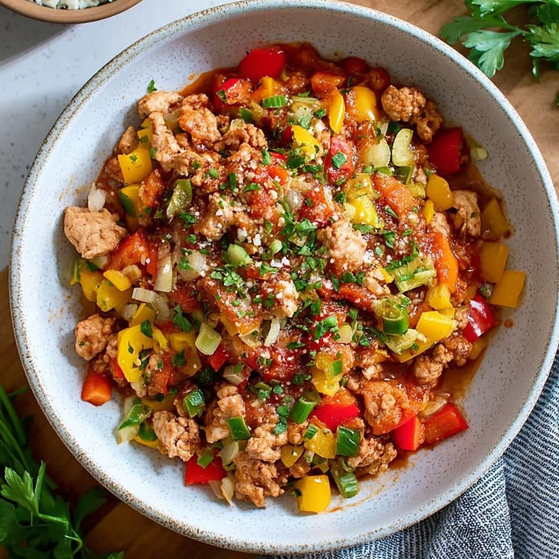 Ground Turkey and Peppers