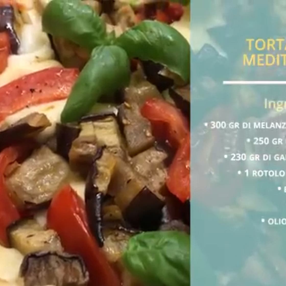 Tortino salato con melanzane grigliate
