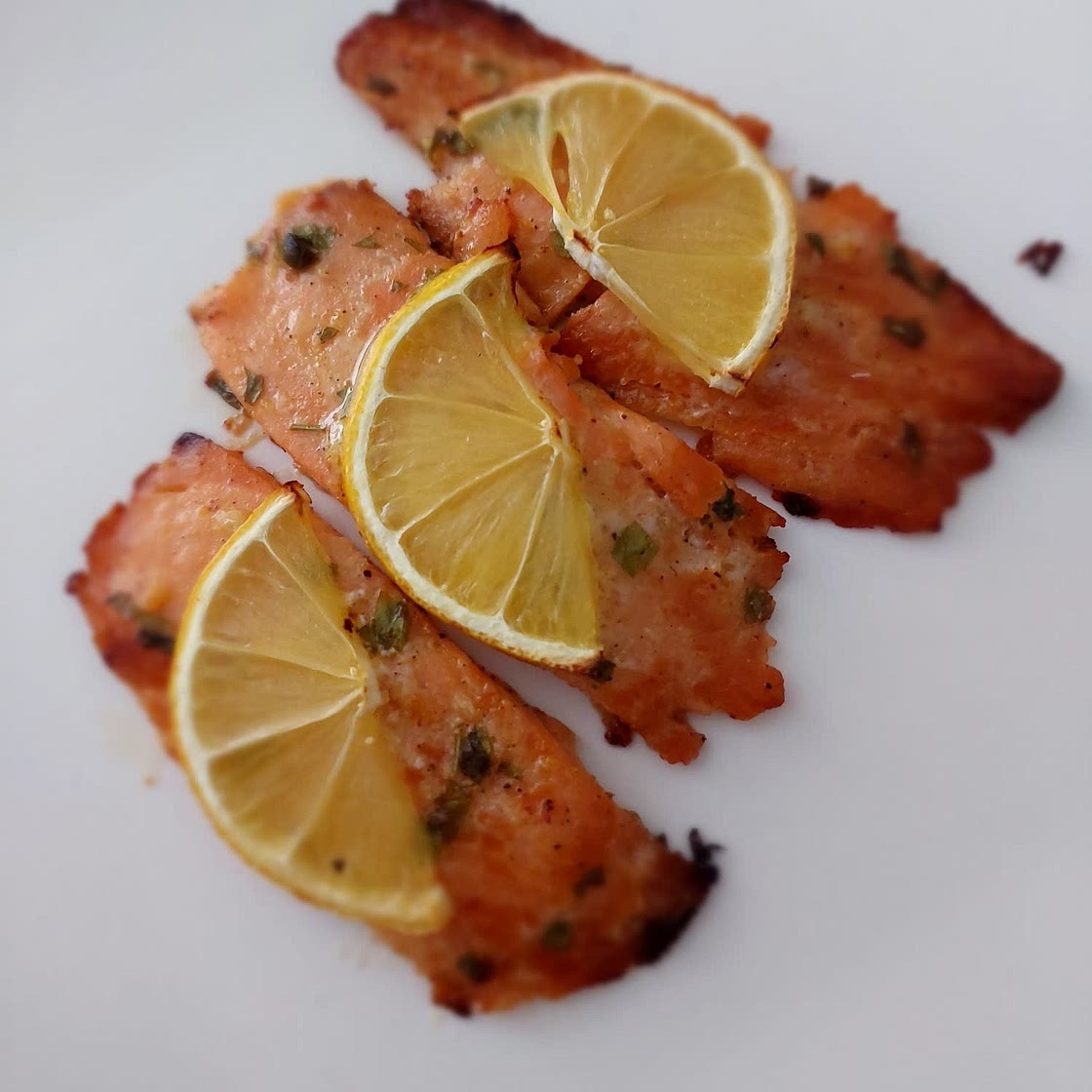 Baked Salmon with Garlic and Dijon
