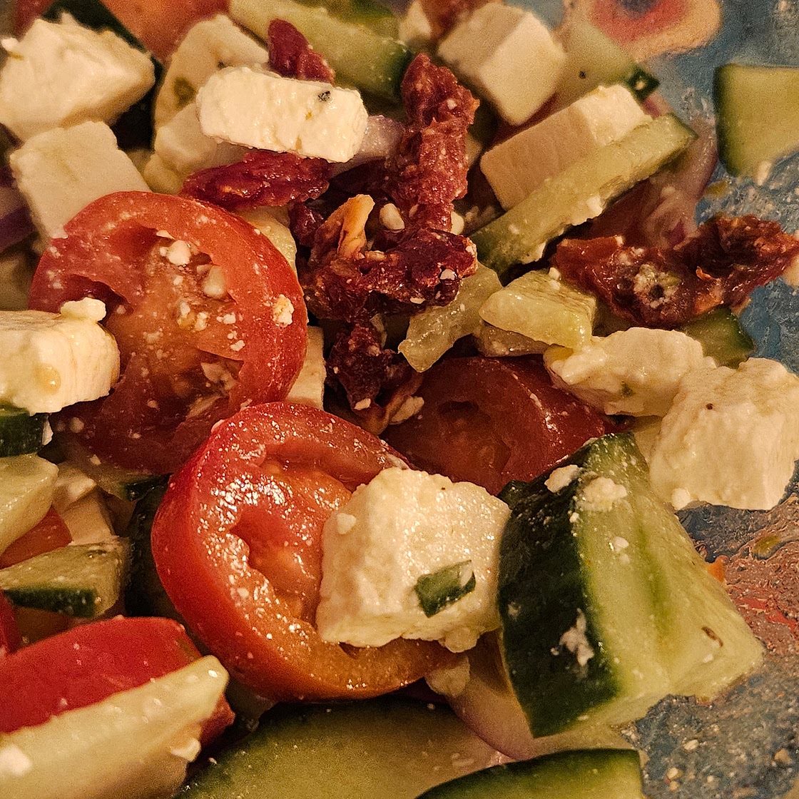 Greek type salad w/o lettuce