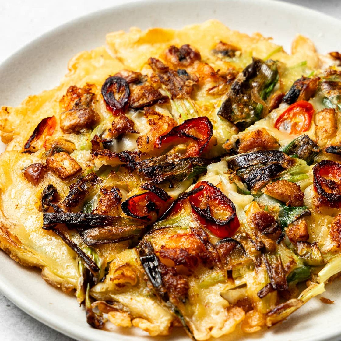 Haemul Pajeon (Korean Seafood Scallion Pancake)