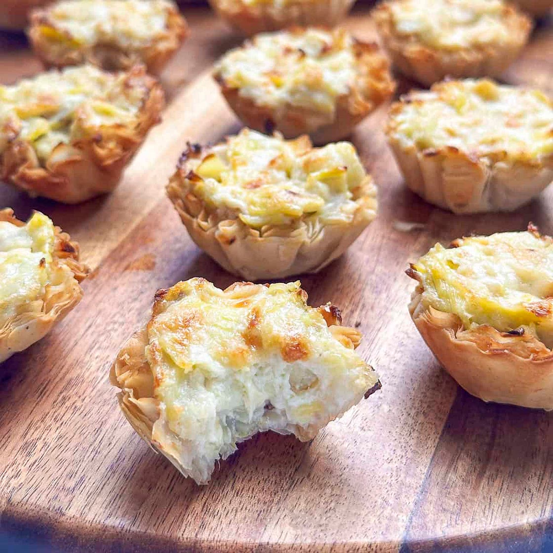 Artichoke Tartlets (Creamy Artichoke Dip Bites) Recipe