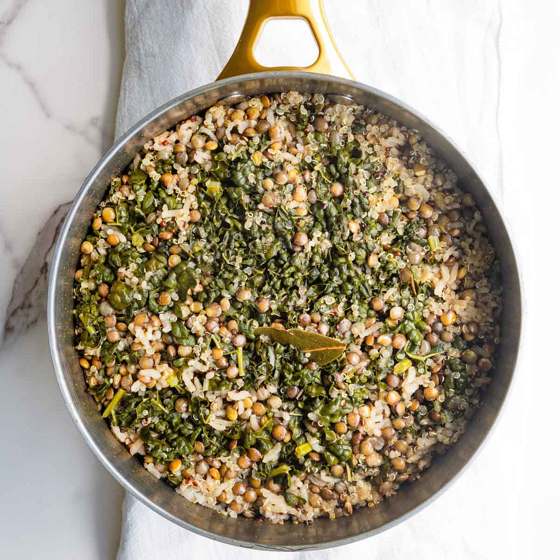 Lentil Quinoa Rice with Kale