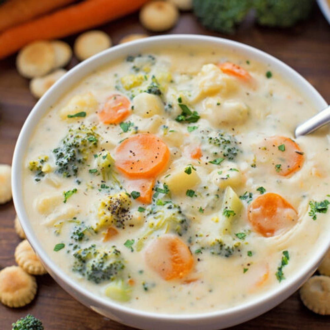 Cheesy Vegetable Chowder Recipe