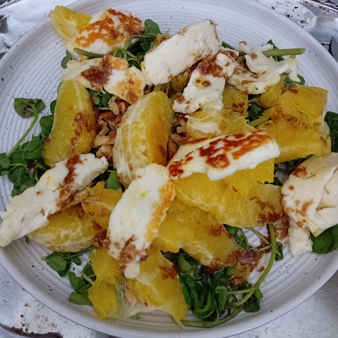 Grilled Blush Orange & Halloumi Salad