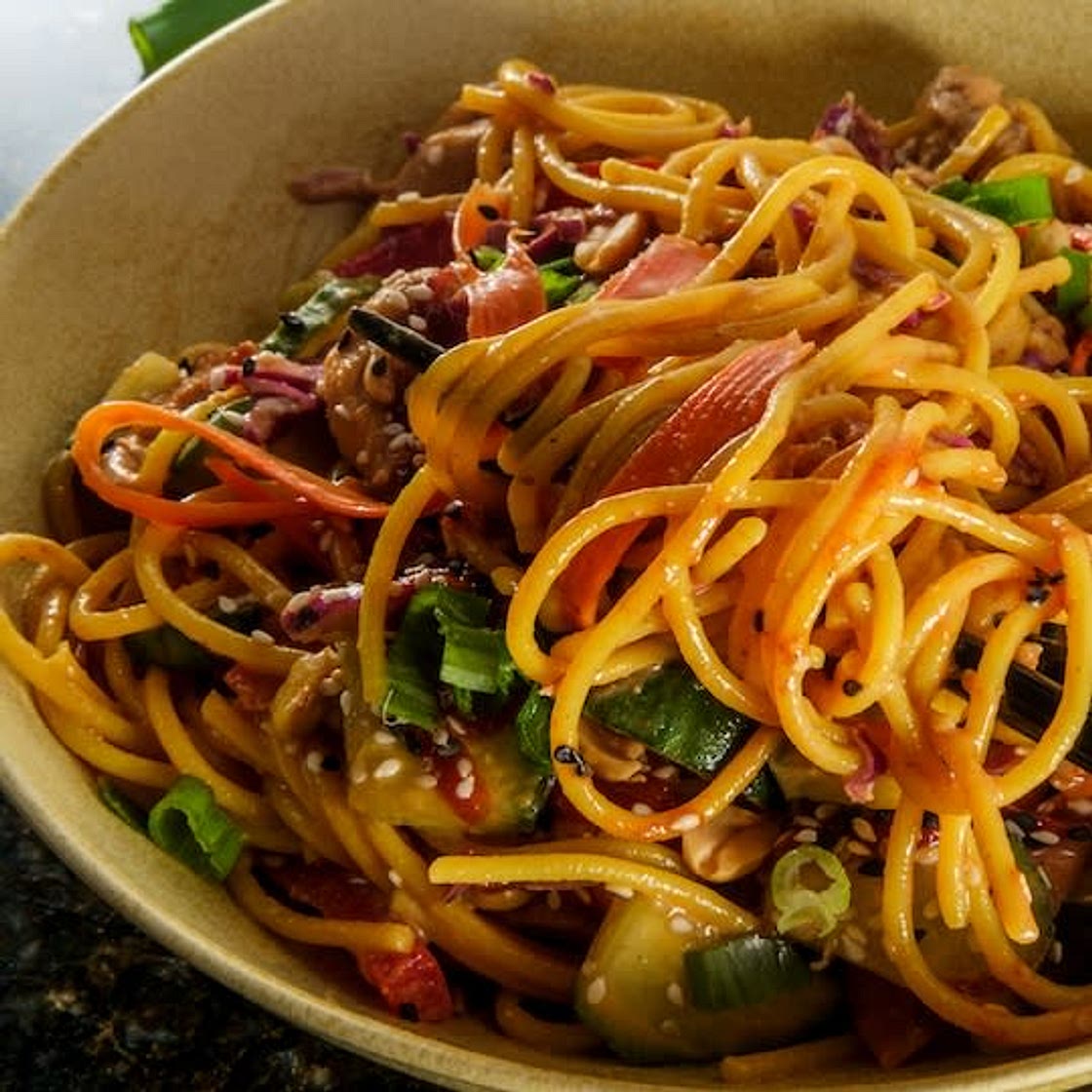 Asian Peanut Noodles (Mediterranean Diet)