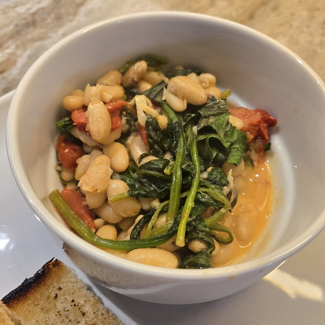 Creamy Tuscan White Bean Skillet