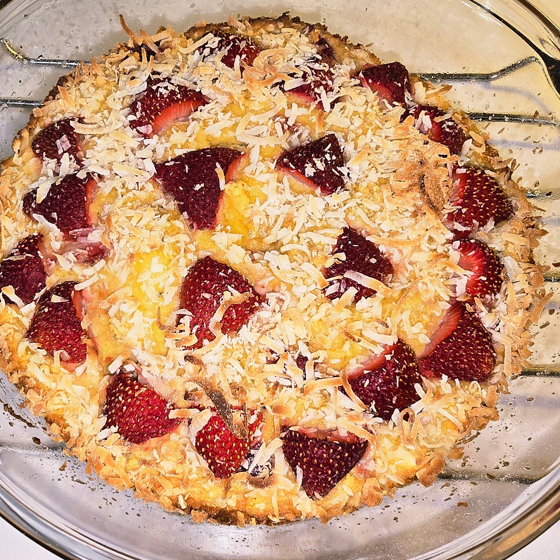 Strawberry Kiwi Banana Almond Cake