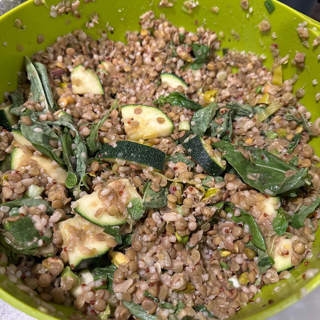 Orzo Salad With Lentils and Zucchini
