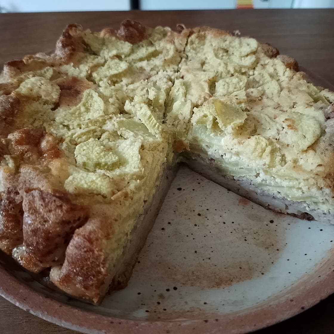 Gâteau à la rhubarbe et amande