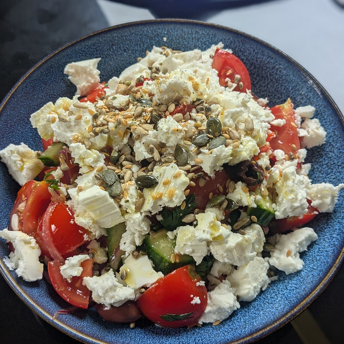 Greek Salad with Seeds