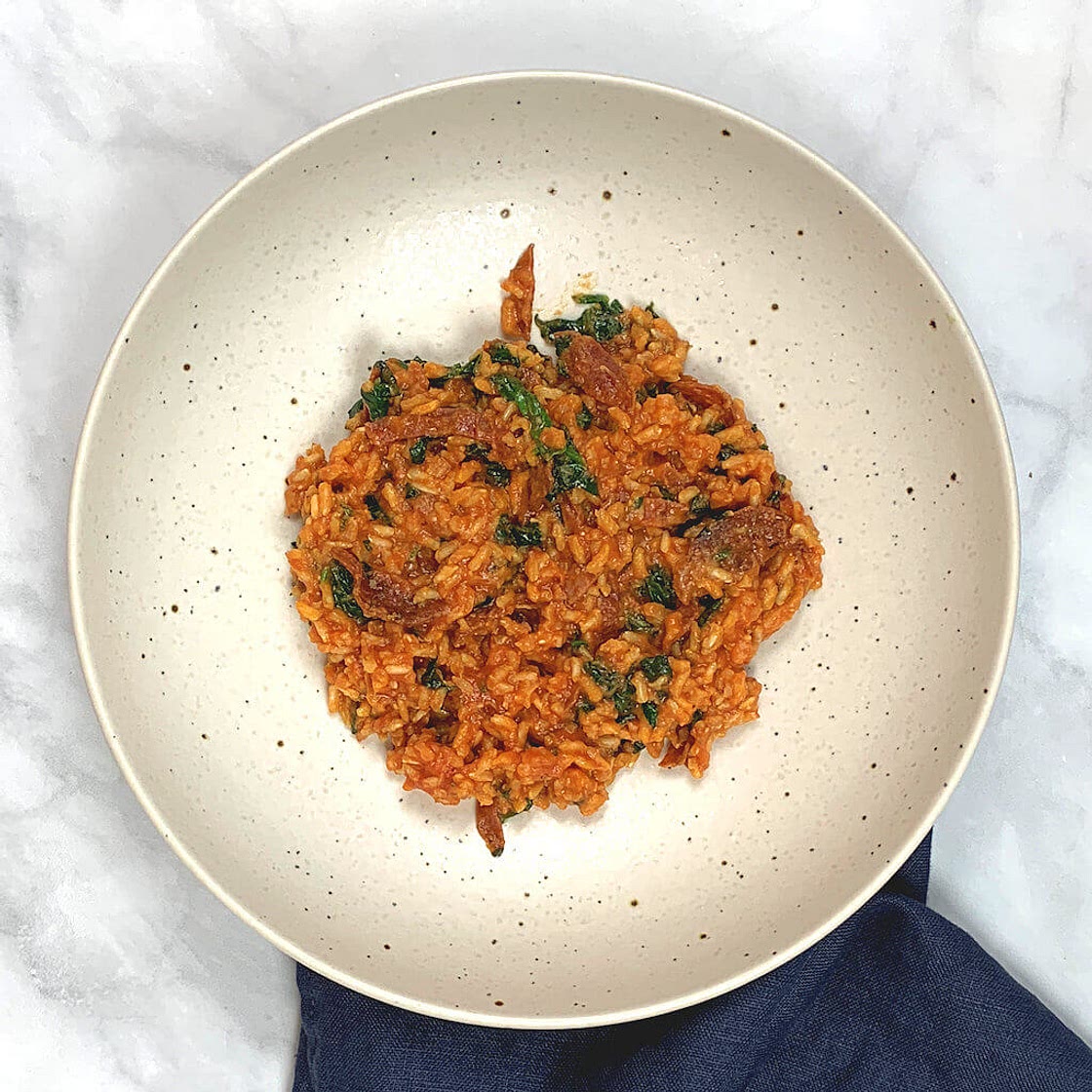 Mexican Brown Rice with Chorizo