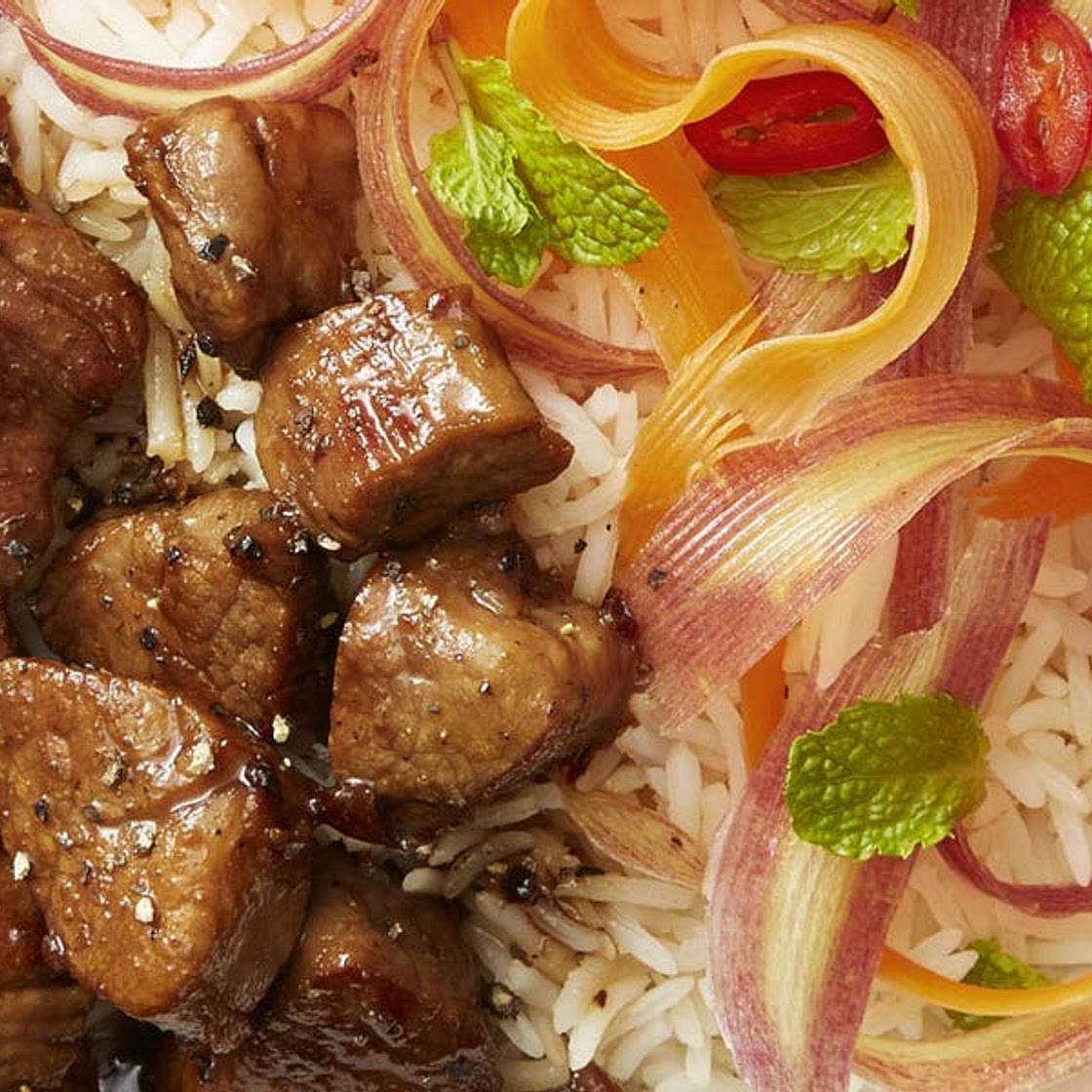 Vietnamese Caramel Pork with Pickled Carrot Salad