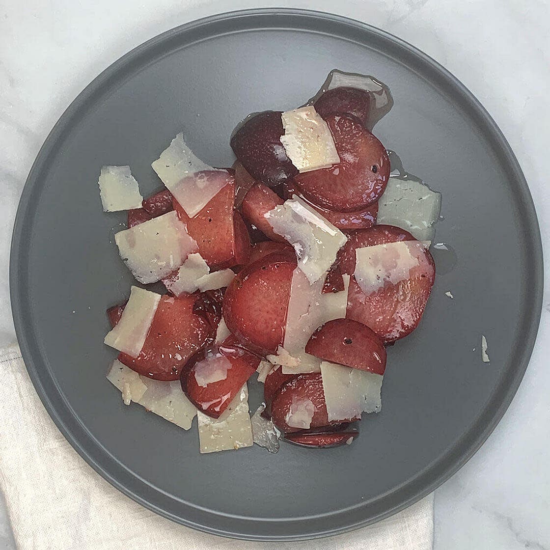 Plum and Pecorino Salad