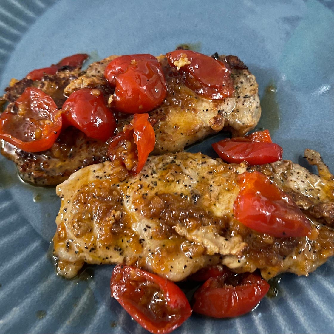 Sweet & Spicy Peppadew Pork Chops