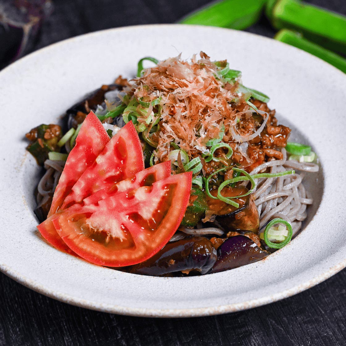 Summer Soba with Miso Meat Sauce