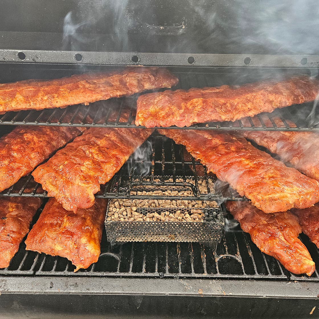 Baby back ribs fall off the bone