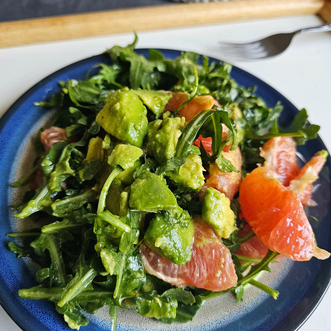 Arugula, Avocado, and Grapefruit Salad