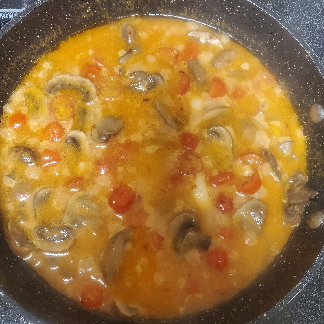 Creamy buttery vegan mushroom tuscan