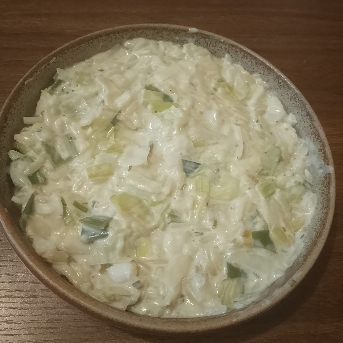 Orzo poireaux et poisson