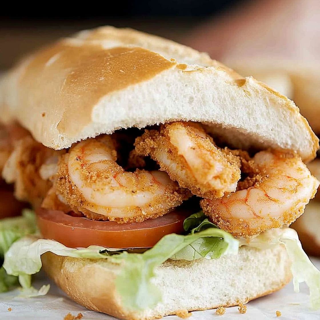 Shrimp Po' Boy Sandwich