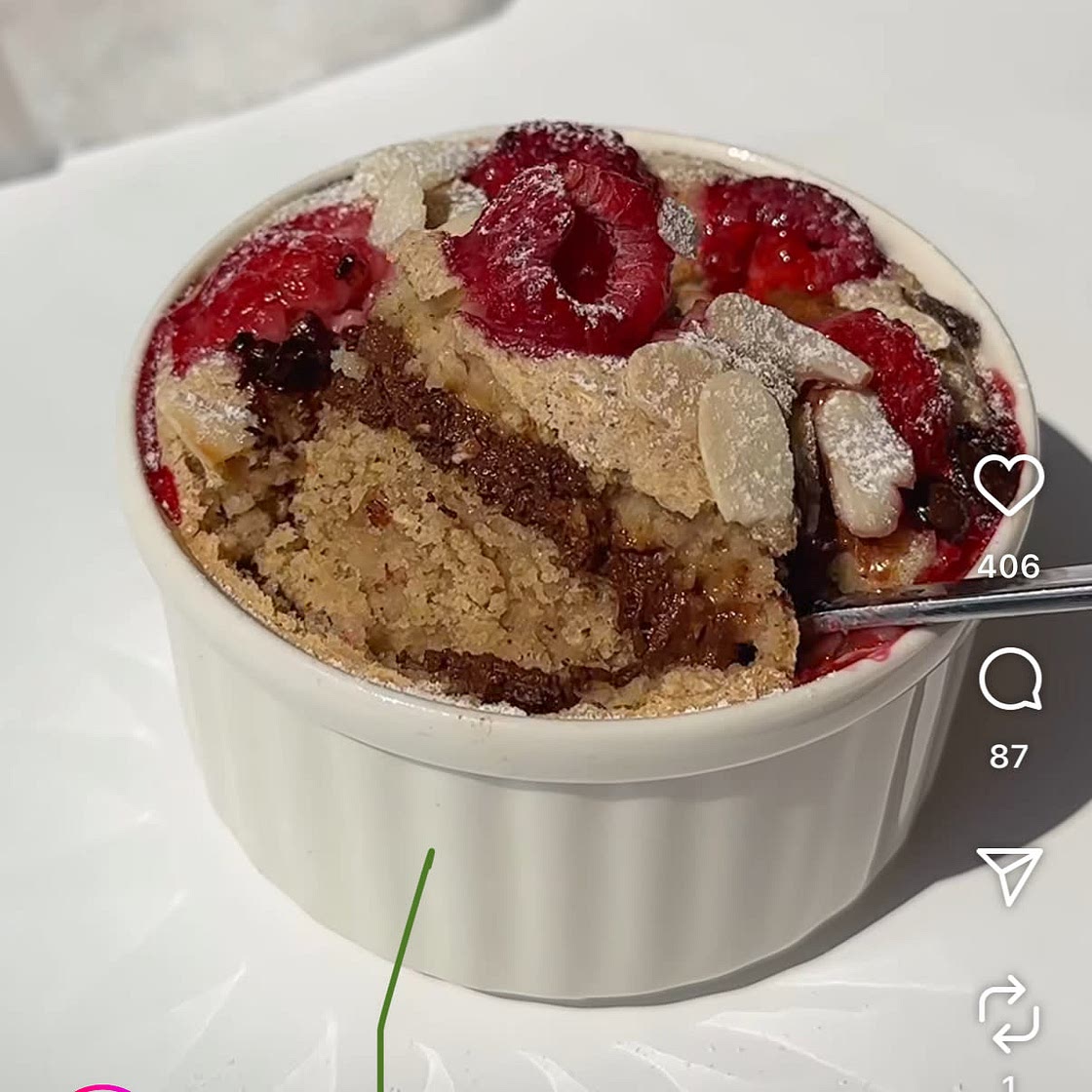 Chocolate Raspberry Baked Oats
