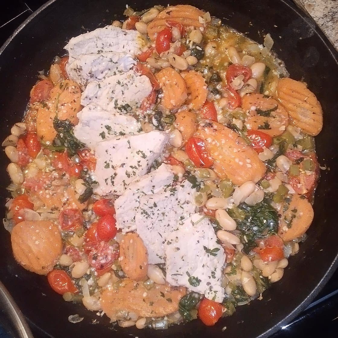 Tuscan Herb Pork Tenderloin with White Beans (Freezer Friendly Diabetic Friendly | Low Sodium | Mediterranean)