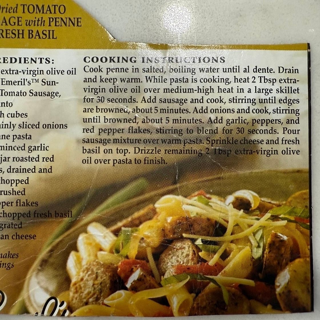 Emeril's Pasta (w/ chicken apple sausage)