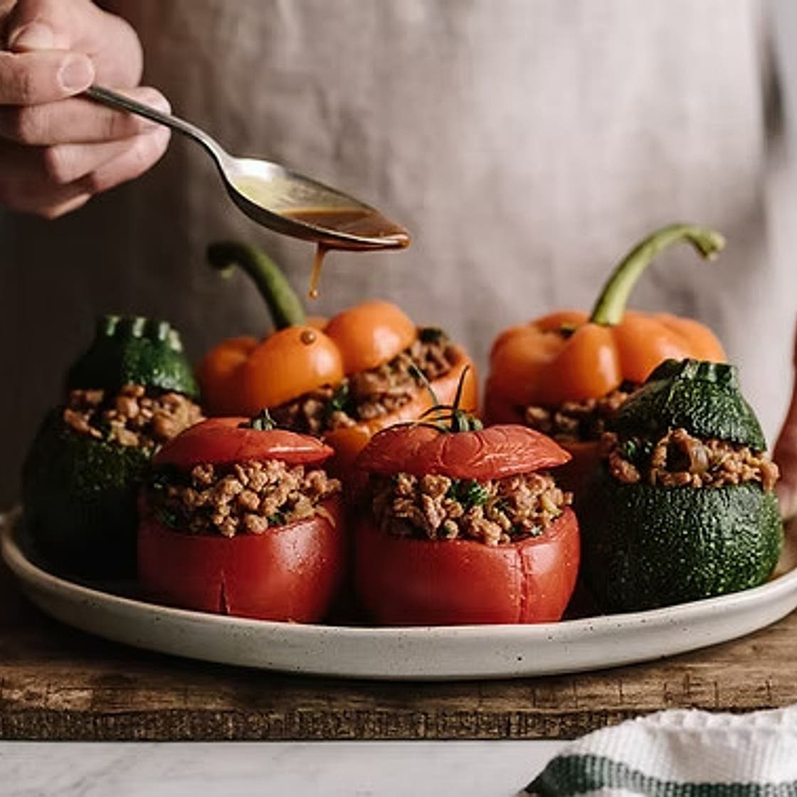 Légumes farcis végan aux proteines
