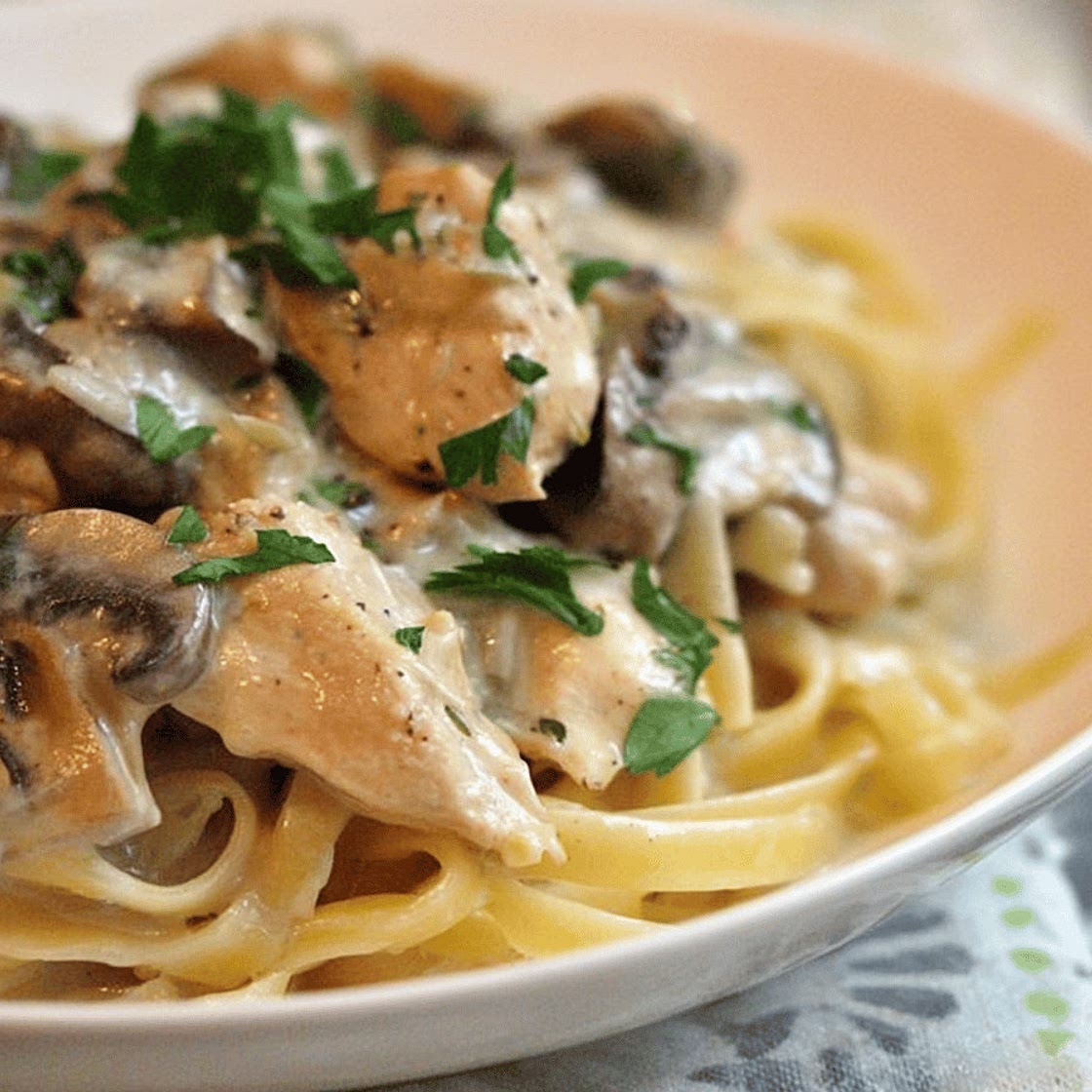 Chicken Mushroom Fettuccine Recipe - Tent Trail Camping