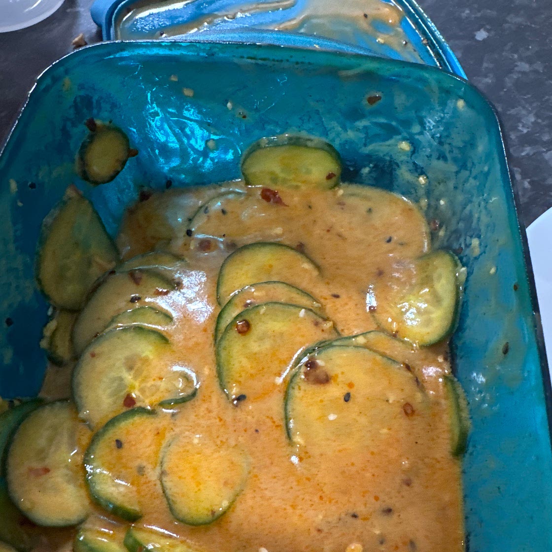 Cucumber salad - citrus and chilli