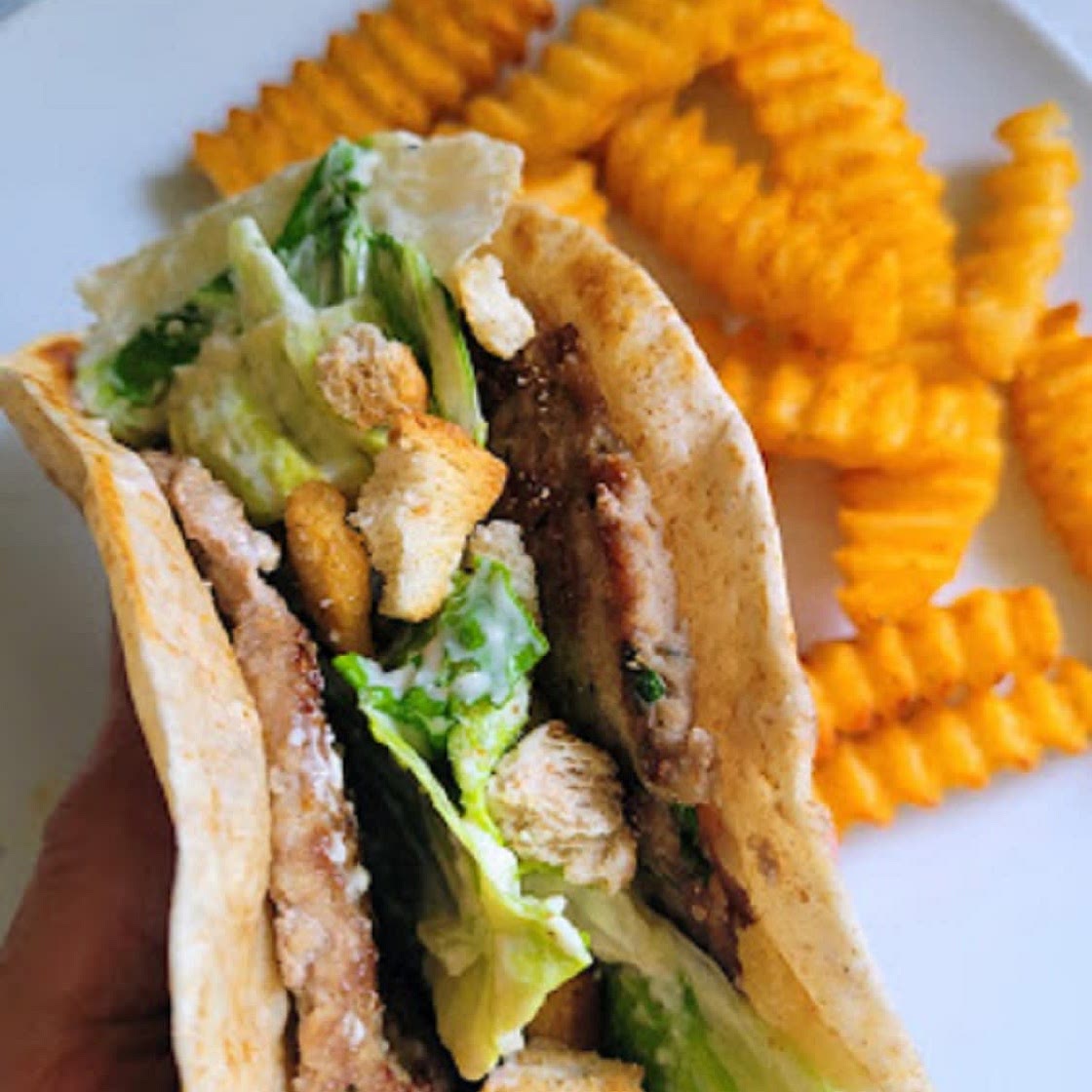 Smash Burger Caesar Tacos