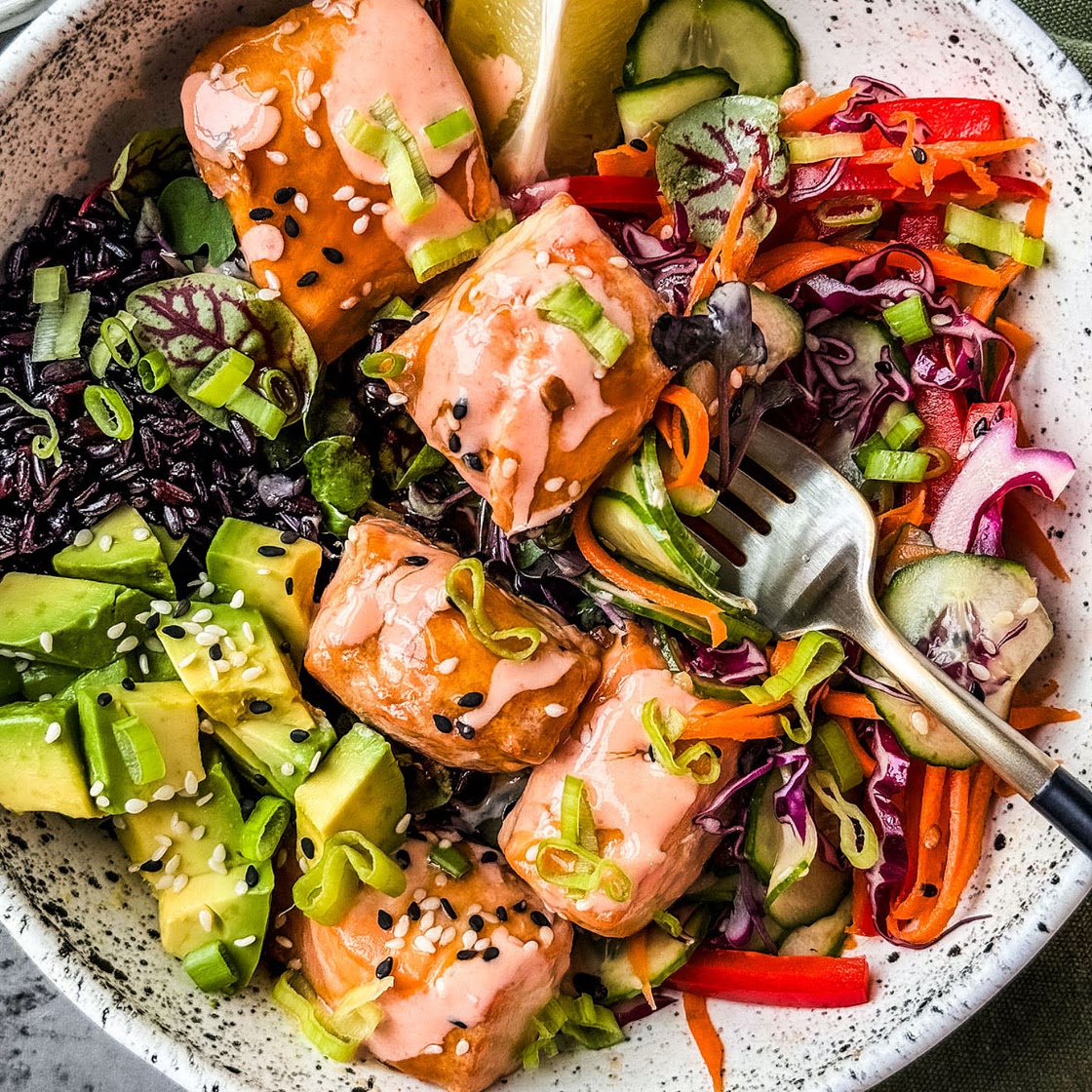 Healthy Teriyaki Salmon Bowl