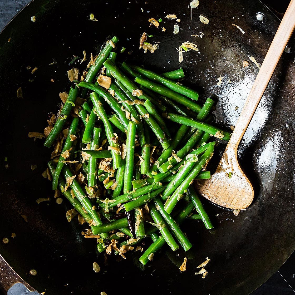 Fuchsia Dunlop's Sichuanese Dry-Fried Green Beans