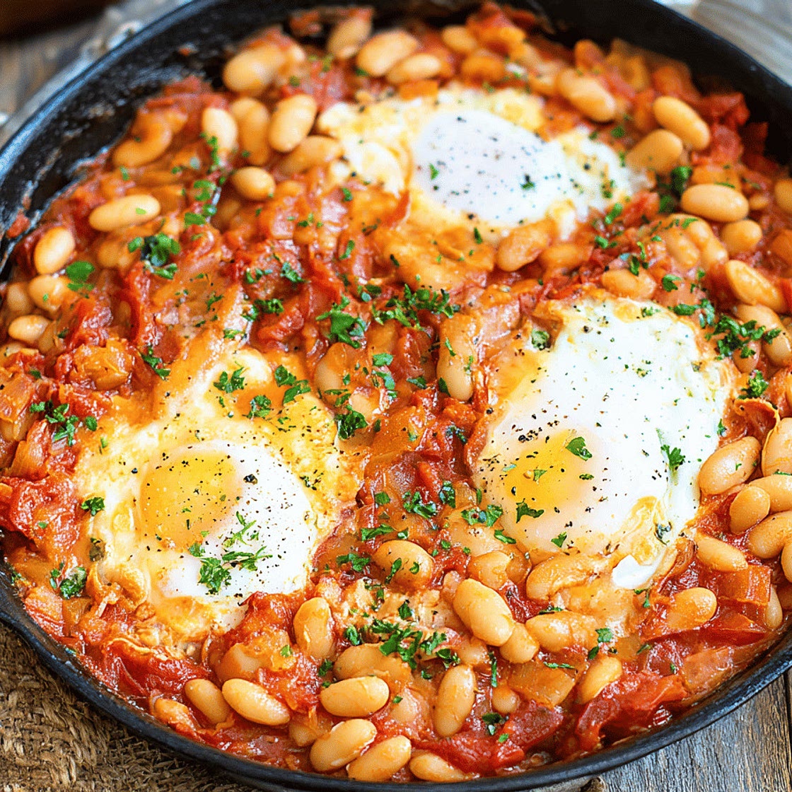 Spanish Beans and Eggs Recipe - Tent Trail Camping