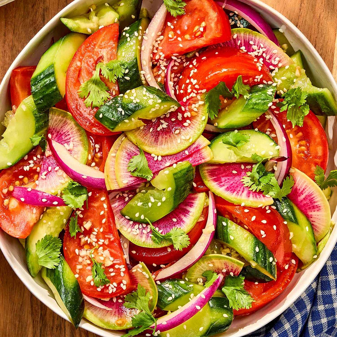 Smashed Cucumber & Tomato Salad Is the Mashup You Didn’t Know You Needed