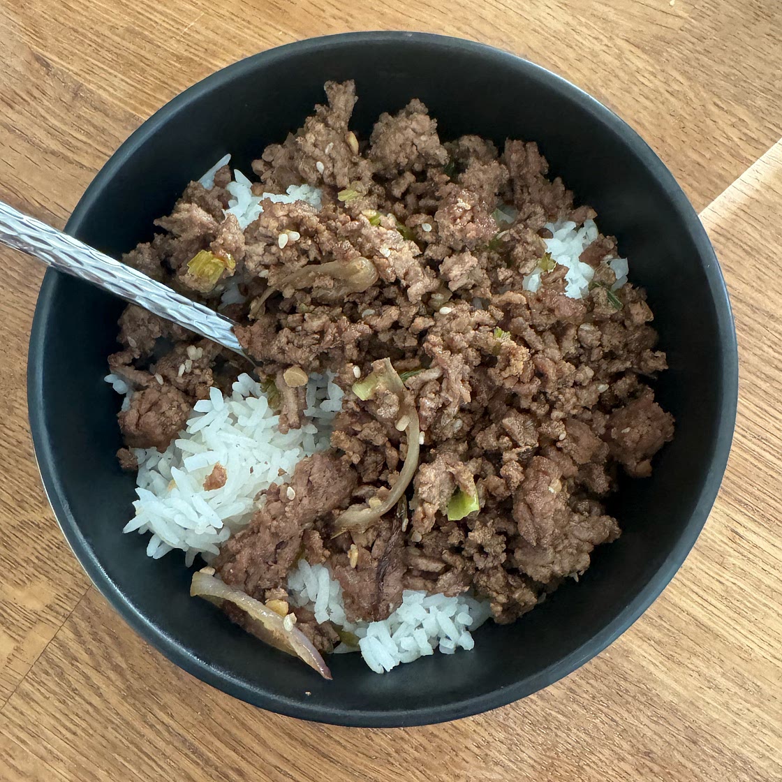Korean Ground Beef and Rice Bowls