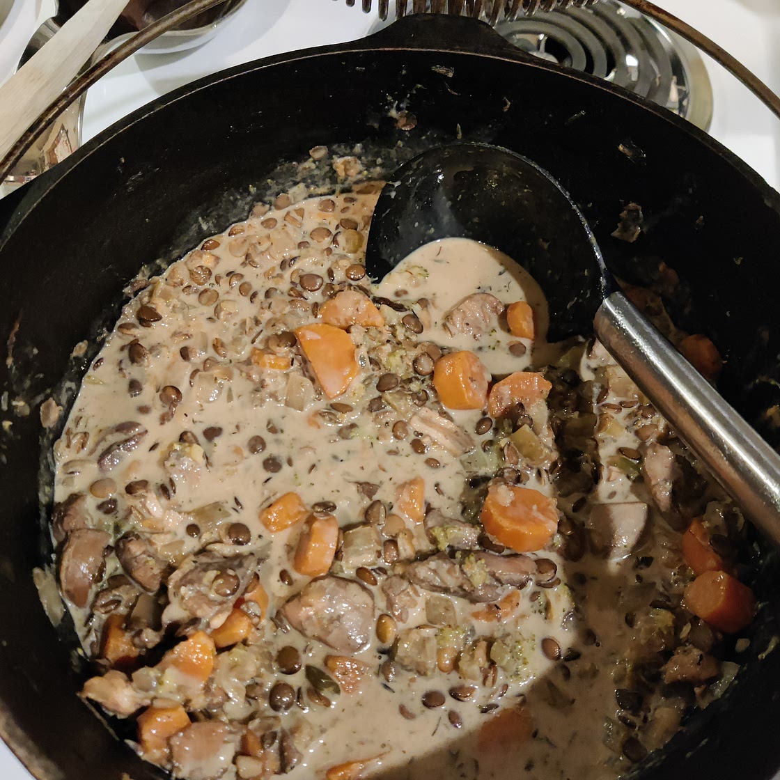 Rustic Smoky Chicken and Lentil Stew