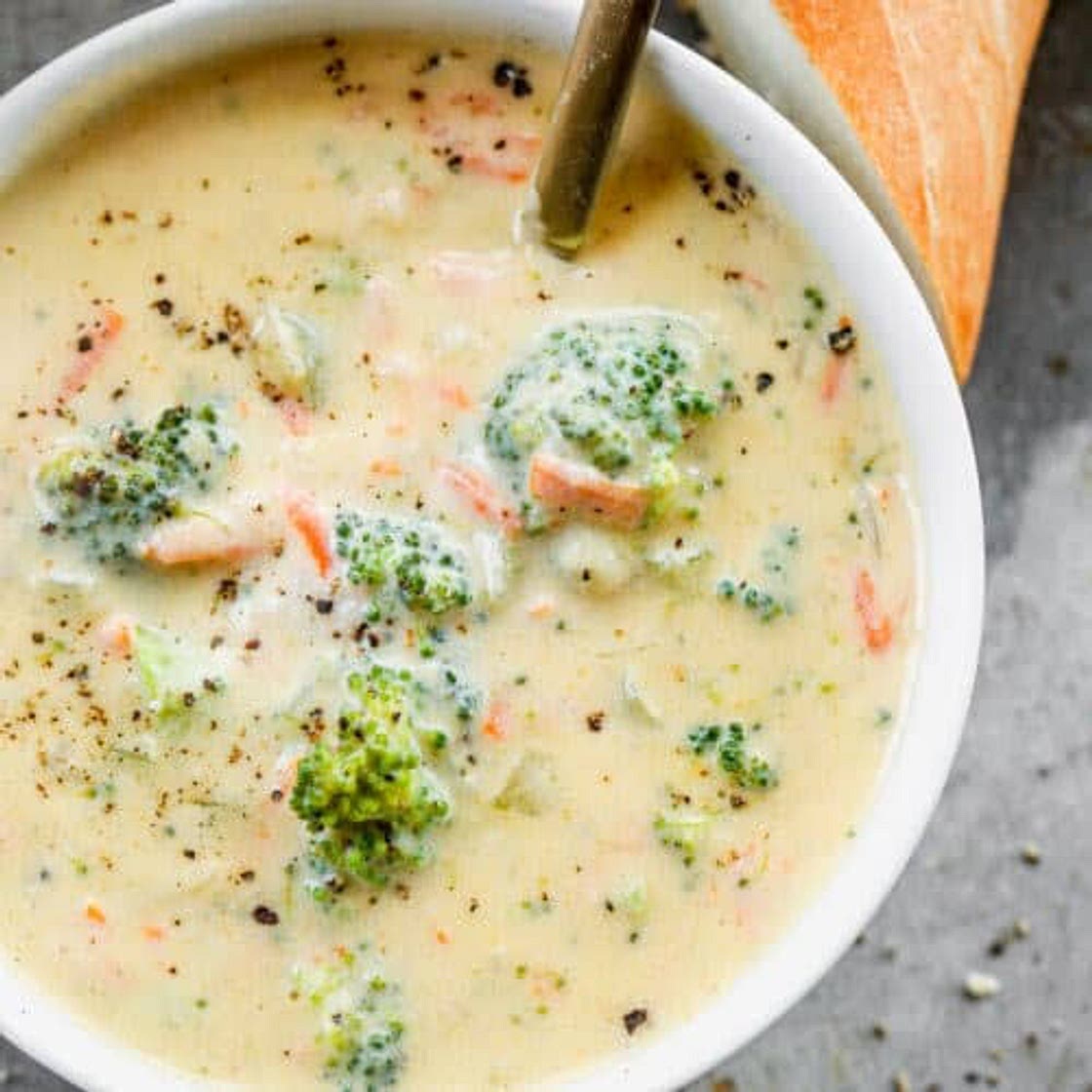 Broccoli and Cheddar soup