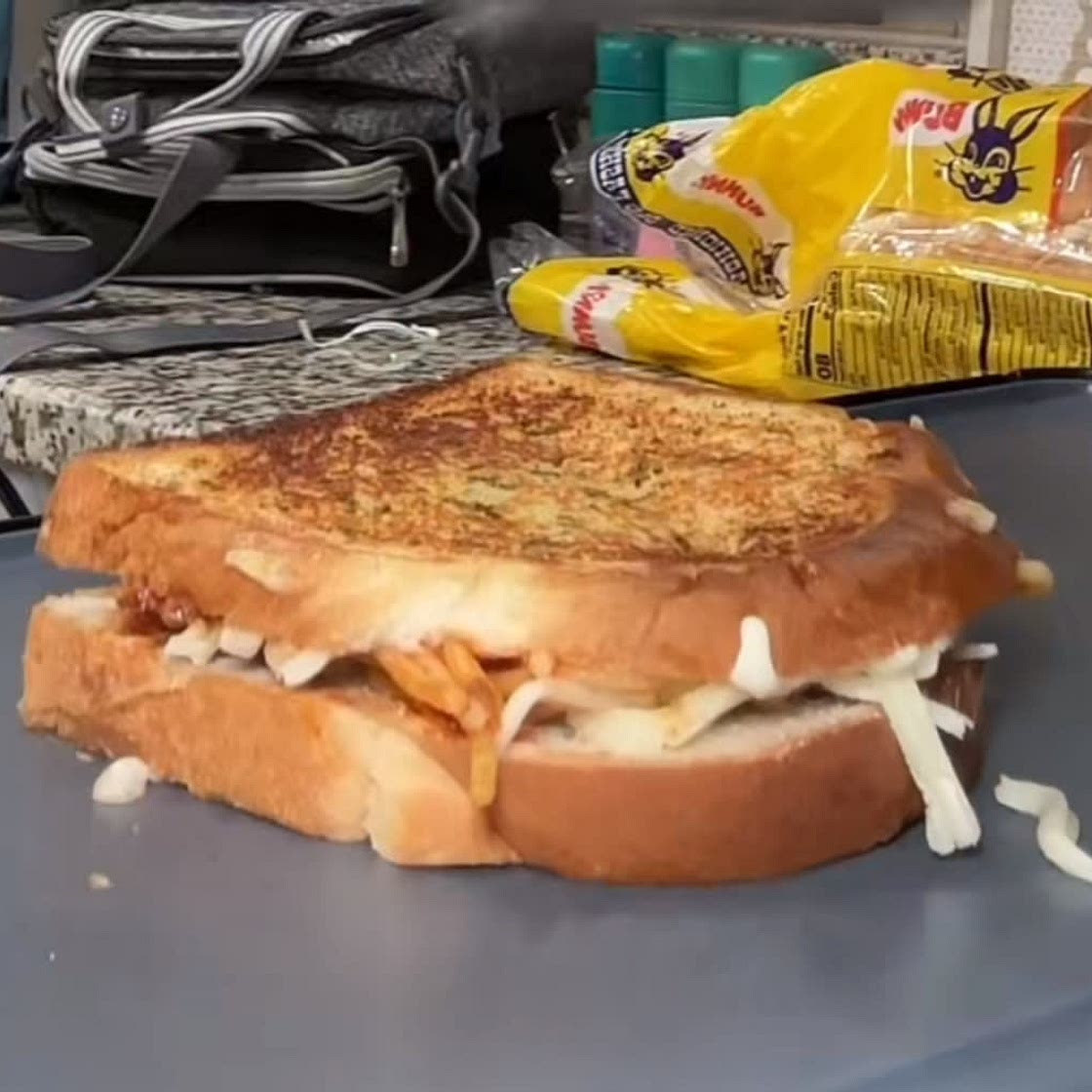 Spaghetti Grilled Cheese