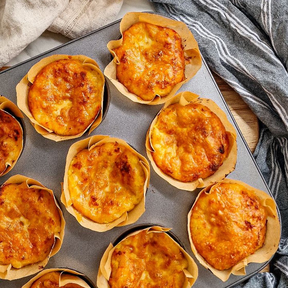 Cheesy Red Lentil Muffins