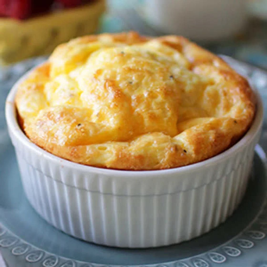 Cheesy Baked Eggs For One