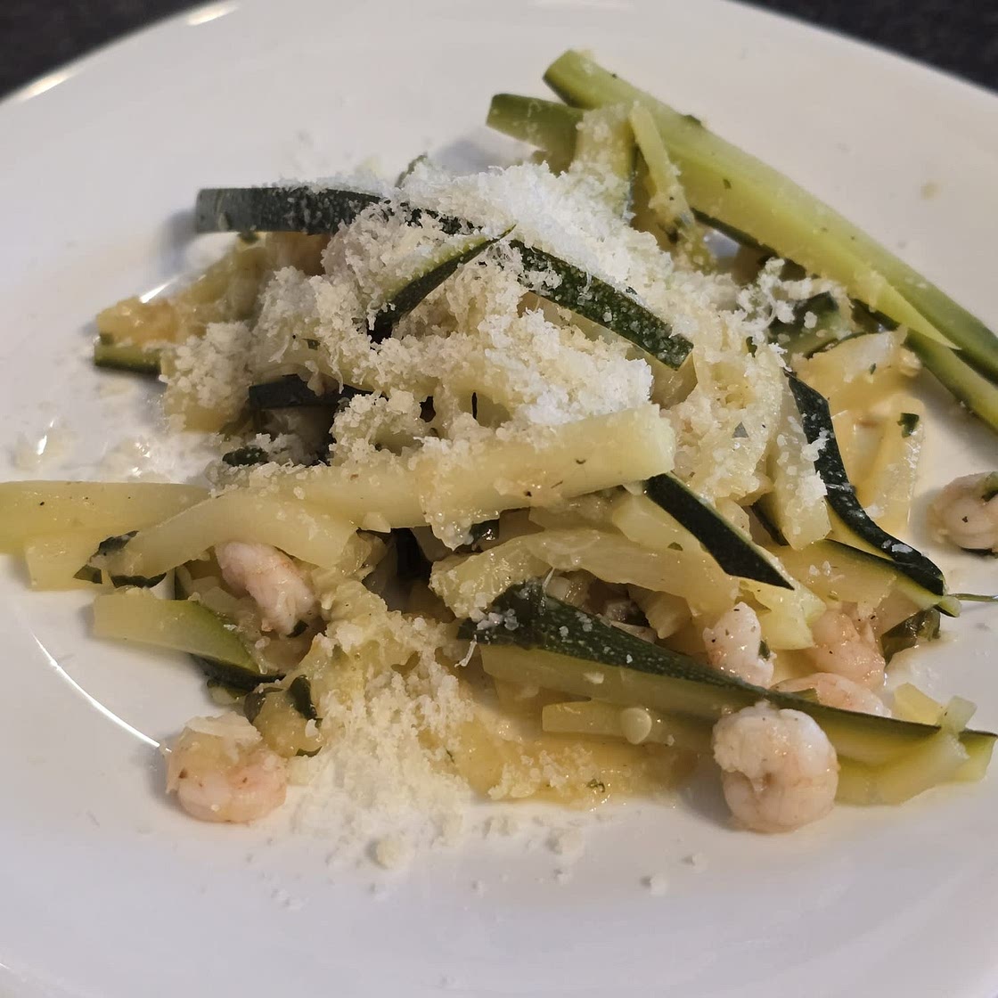 Zucchini Noodles with Garlic Shrimp