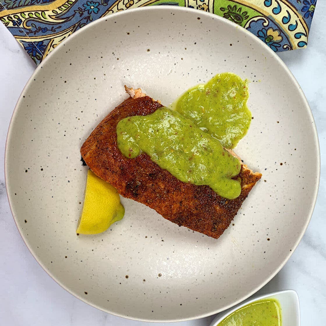 Grilled Salmon with Pineapple Sauce