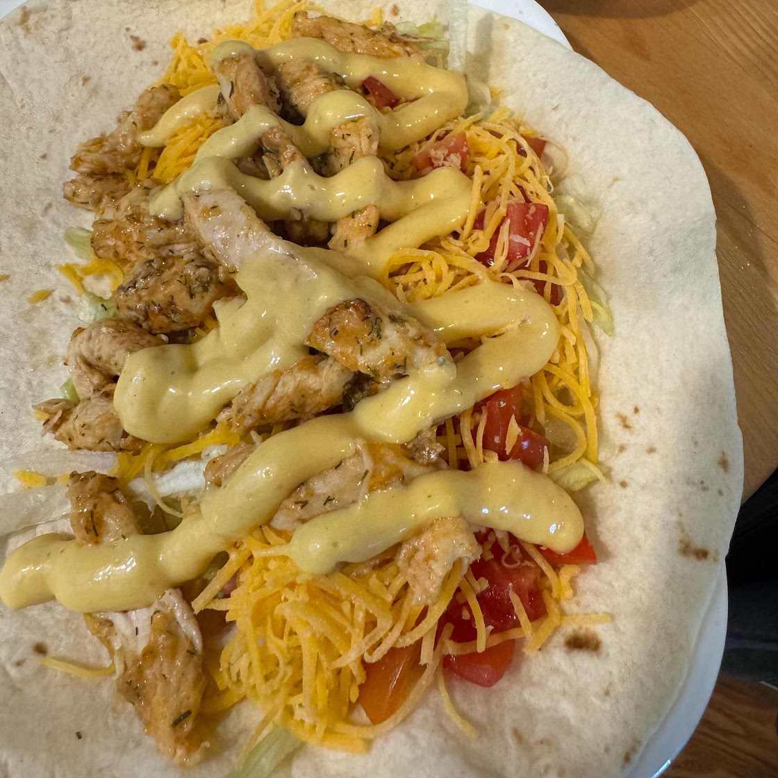 Honey Mustard Chicken Wraps