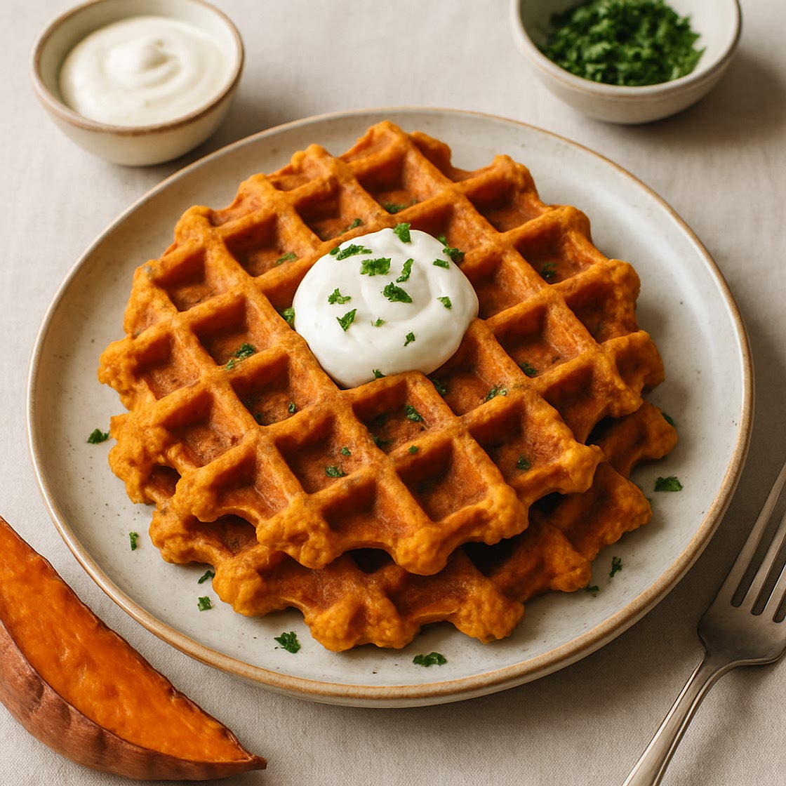 Süßkartoffel-Waffeln