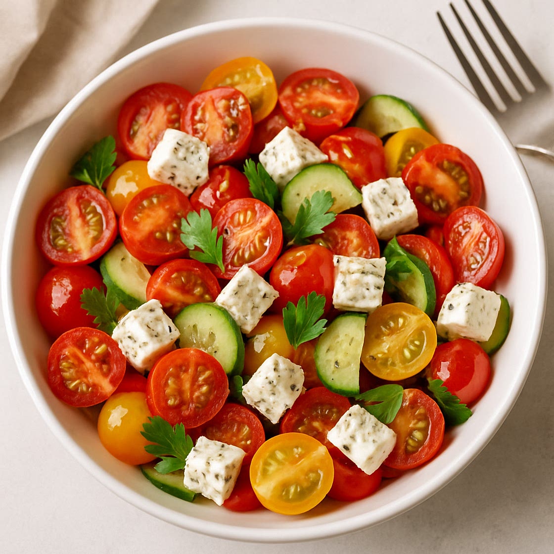 Salade Fraîcheur aux Tomates Cerises et Féta